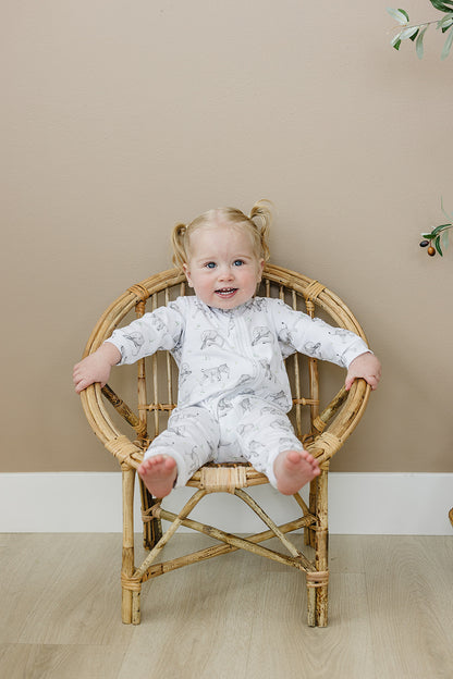 Elephant zipper sleepsuit